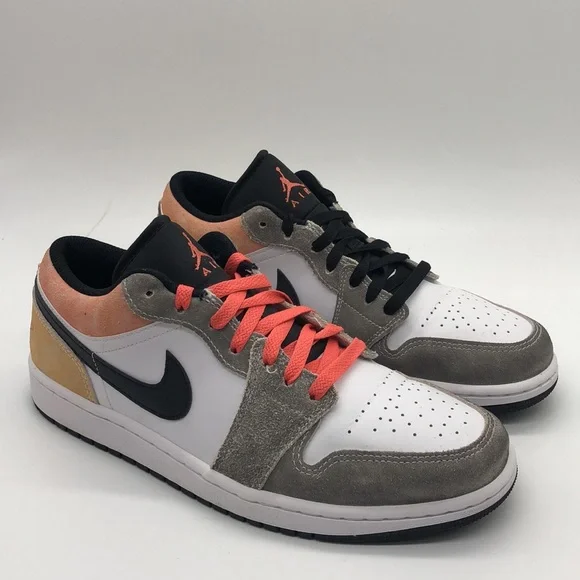 USED Men’s Nike Air Jordan 1 Low SE 'Flight Club' Black Ember DX4334-008 No Box - Picture 2 of 7